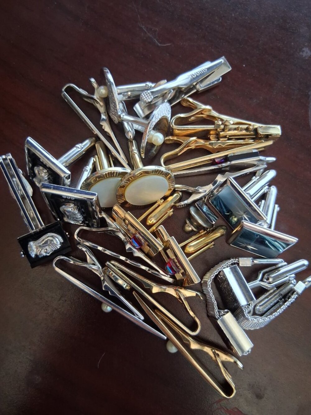 Tie Clips Tie Pins Cufflinks Lot Swank & Other 23pcs